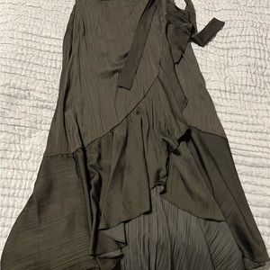 Anthropologie Black Wrap Skirt